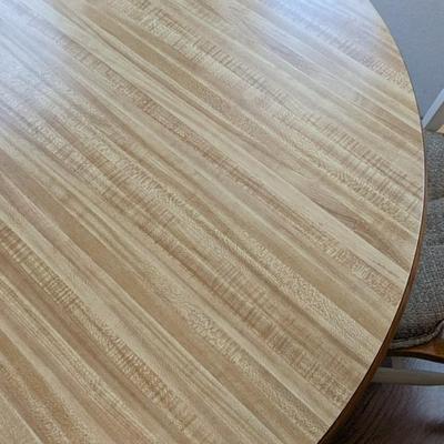 Two Tone Round Dining Table and Chairs