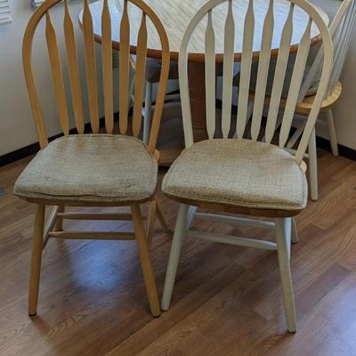Two Tone Round Dining Table and Chairs