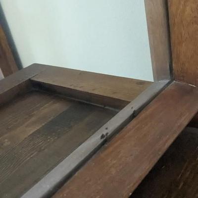 Wood Cabinet and Mirror