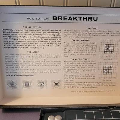 1965 Break Thru Board Game