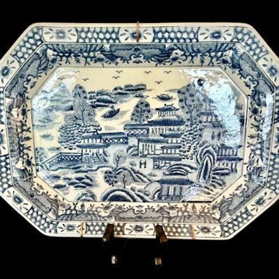 Asian Blue White Platter