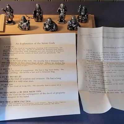 Vintage Japanese Sterling Seven God's with Box and Original Paperwork