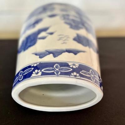 Asian Blue and White Large Vase - Formalities by Baum Bros.