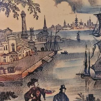 Vintage Transferware Royal Staffordshire Creameries "Royal Harbor" Spirits, Lemonade or Water Dispenser