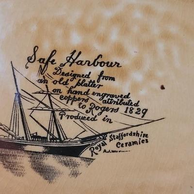Vintage Transferware Royal Staffordshire Creameries "Royal Harbor" Spirits, Lemonade or Water Dispenser