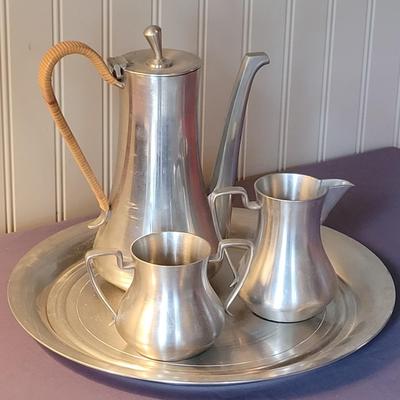 Vintage Selanger Pewter Malaya Coffee or Tea Set