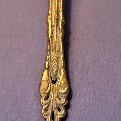 Vintage Ormolu-Style Vanity Set With Brush, Mirror, and Perfume Bottle
