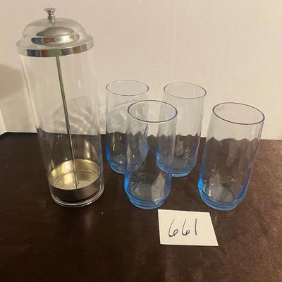 Straw Holder and Glasses
