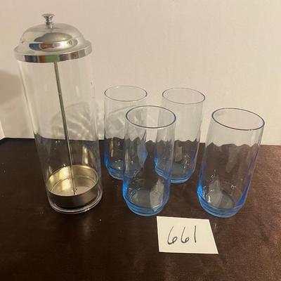Straw Holder and Glasses