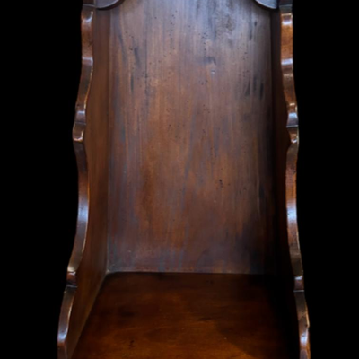 Antique Dark Wood Prayer Bench