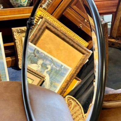 Oval Mirror with metal frame