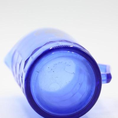 Vintage Shirley Temple Blue Glass Creamer Pitcher Hazel Atlas Glass Company Depression Glass
