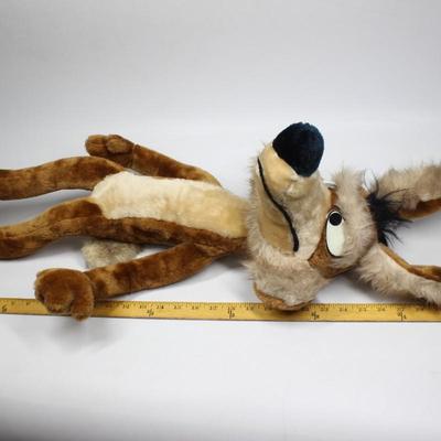 Large Vintage Warner Bros. Characters Wile Coyote Mighty Star Bendable Plush