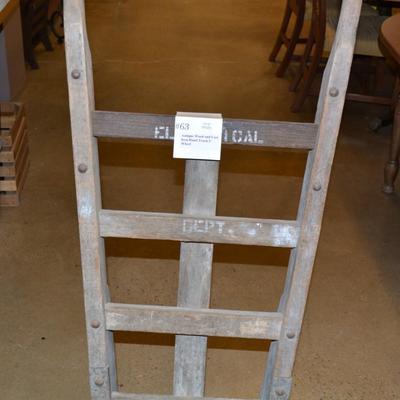 Antique Wood and Cast Iron Hand Truck 2 Wheel