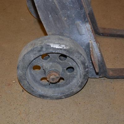 Antique Wood and Cast Iron Hand Truck 2 Wheel