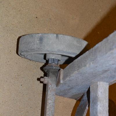 Antique Wood and Cast Iron Hand Truck 2 Wheel