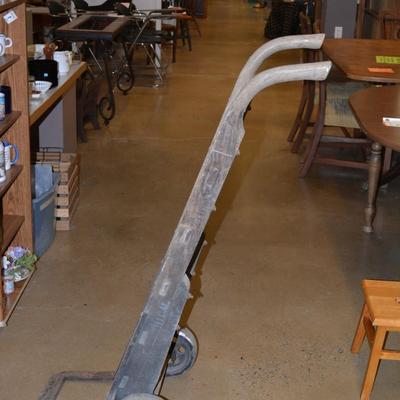 Antique Wood and Cast Iron Hand Truck 2 Wheel