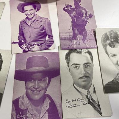Vintage actors cards