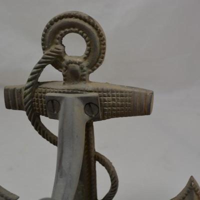 Rustic Nautical Wall Mount Metal Anchor Bell