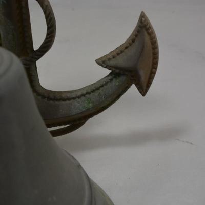 Rustic Nautical Wall Mount Metal Anchor Bell