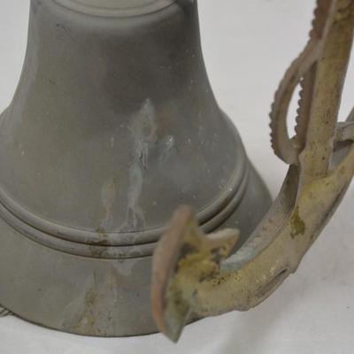 Rustic Nautical Wall Mount Metal Anchor Bell