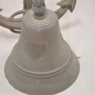 Rustic Nautical Wall Mount Metal Anchor Bell