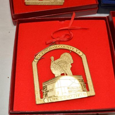 Set of 4 Local Shenandoah Valley Christmas Ornaments