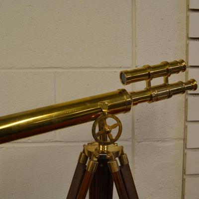 Vintage Brass Nautical Telescope w/ Tripod