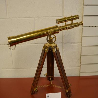 Vintage Brass Nautical Telescope w/ Tripod