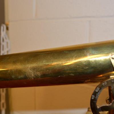 Vintage Brass Nautical Telescope w/ Tripod