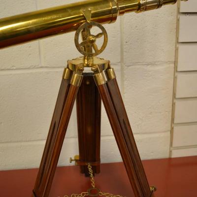 Vintage Brass Nautical Telescope w/ Tripod