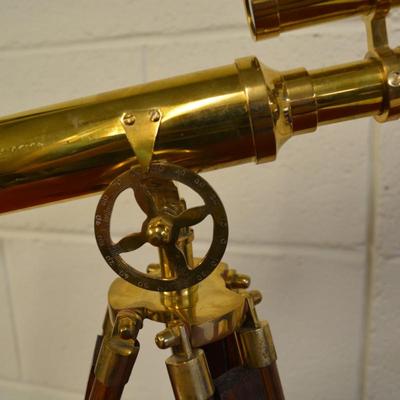 Vintage Brass Nautical Telescope w/ Tripod