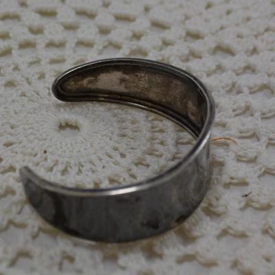 925 Sterling Hammered Cuff Bracelet 21.0g