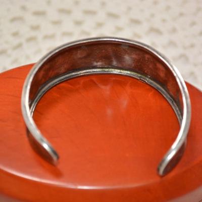 925 Sterling Hammered Cuff Bracelet 21.0g