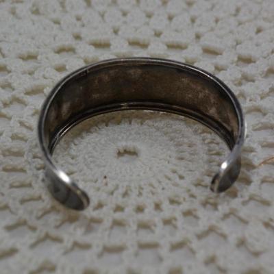 925 Sterling Hammered Cuff Bracelet 21.0g