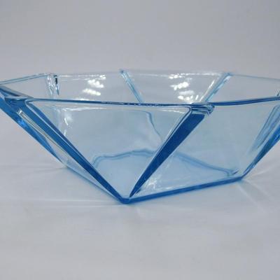 Midcentury Fostoria Glass #2402 George Sakier Design Geometric Art Deco