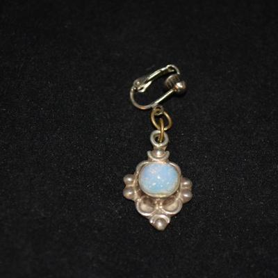 925Sterling and Moonstone Clip-On Earrings 11.9g