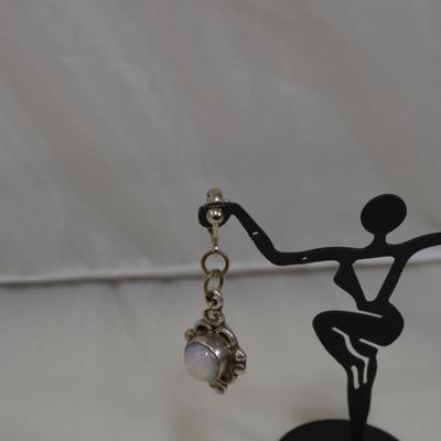 925Sterling and Moonstone Clip-On Earrings 11.9g