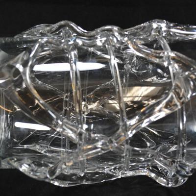 Stunning Heavy Art Glass Vase 12"