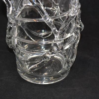 Stunning Heavy Art Glass Vase 12"