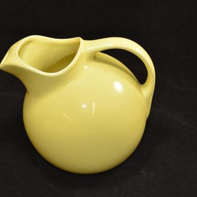 Vintage USA Made Green Hall Ceramic Pitcher #633 AS IS