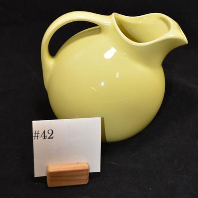 Vintage USA Made Green Hall Ceramic Pitcher #633 AS IS