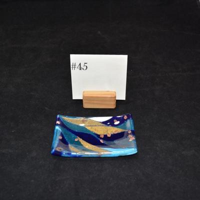Small Murano Glass Dish 4.5"x3"