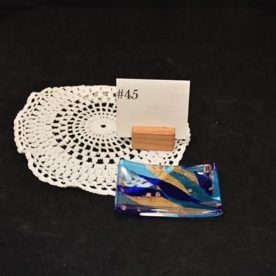 Small Murano Glass Dish 4.5"x3"