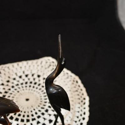Water Buffalo Horn Crane Card Holders