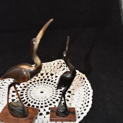 Water Buffalo Horn Crane Card Holders
