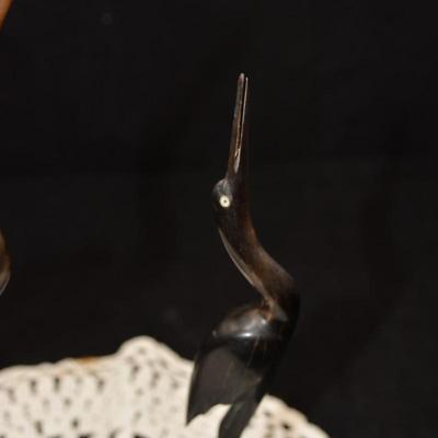 Water Buffalo Horn Crane Card Holders