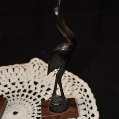 Water Buffalo Horn Crane Card Holders