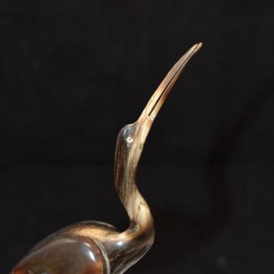 Water Buffalo Horn Crane Card Holders