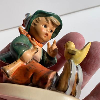 Vintage Hummel Goebel Boy Sitting w/ Bird